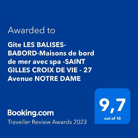 Holiday home Les Balises: Seaside With In Gilles Croix De Vie